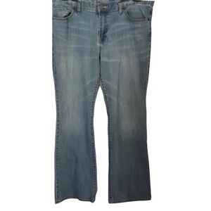 NY&C‎ New York & Company Women's Low Rise Flare Jeans Size 14 Denim Blue Bootcut